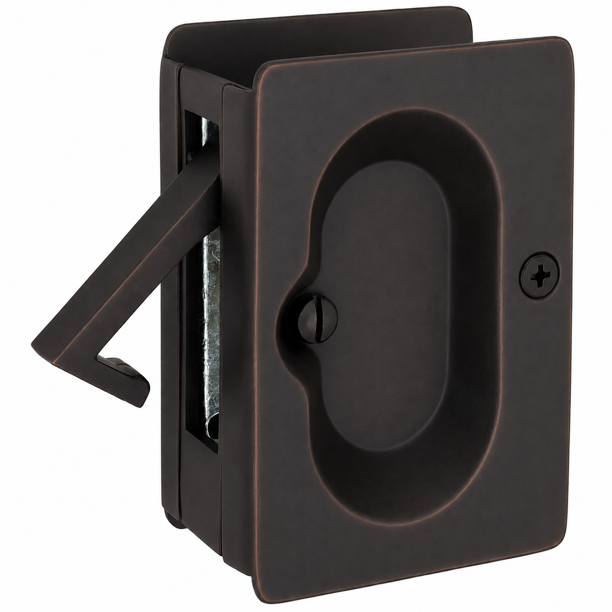 Emtek 2101US10B oil rubbed bronze pocket door lock