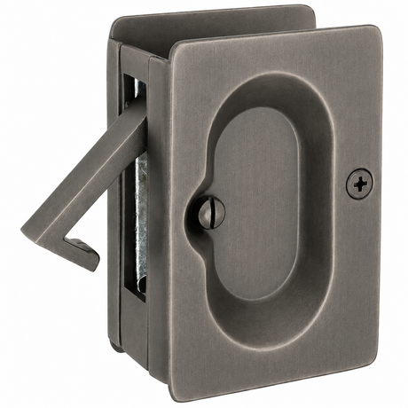 Emtek 2101US15A pewter pocket door lock