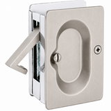 Emtek 2101US15XUS26 Pass Pocket Door Lock for 1-3/8" to 1-3/4" Door Satin Nickel by Polished Chrome Finish