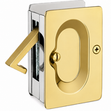 Emtek 2101US3XUS14 Pass Pocket Door Lock for 1-3/8" to 1-3/4" Polished Brass by Polished Nickel Finish