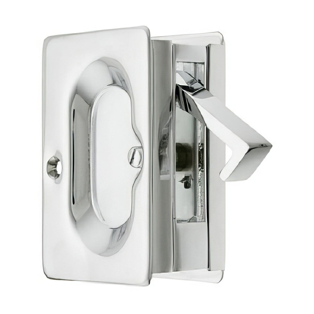 Emtek 2101US26 polished chrome pocket door lock