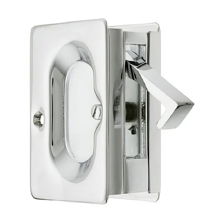 Emtek 2101US26 polished chrome pocket door lock