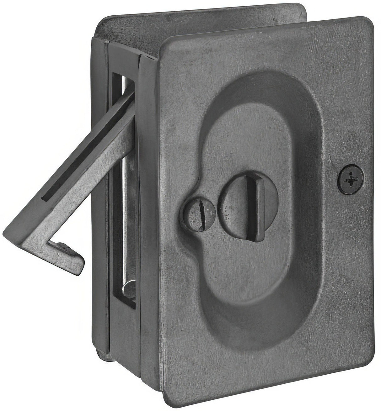 Emtek 2102MB Brass Modern, Classic Brass, Designer Brass, Lost Wax / Tuscany Bronze, Sandcast Bronze privacy pocket door lock