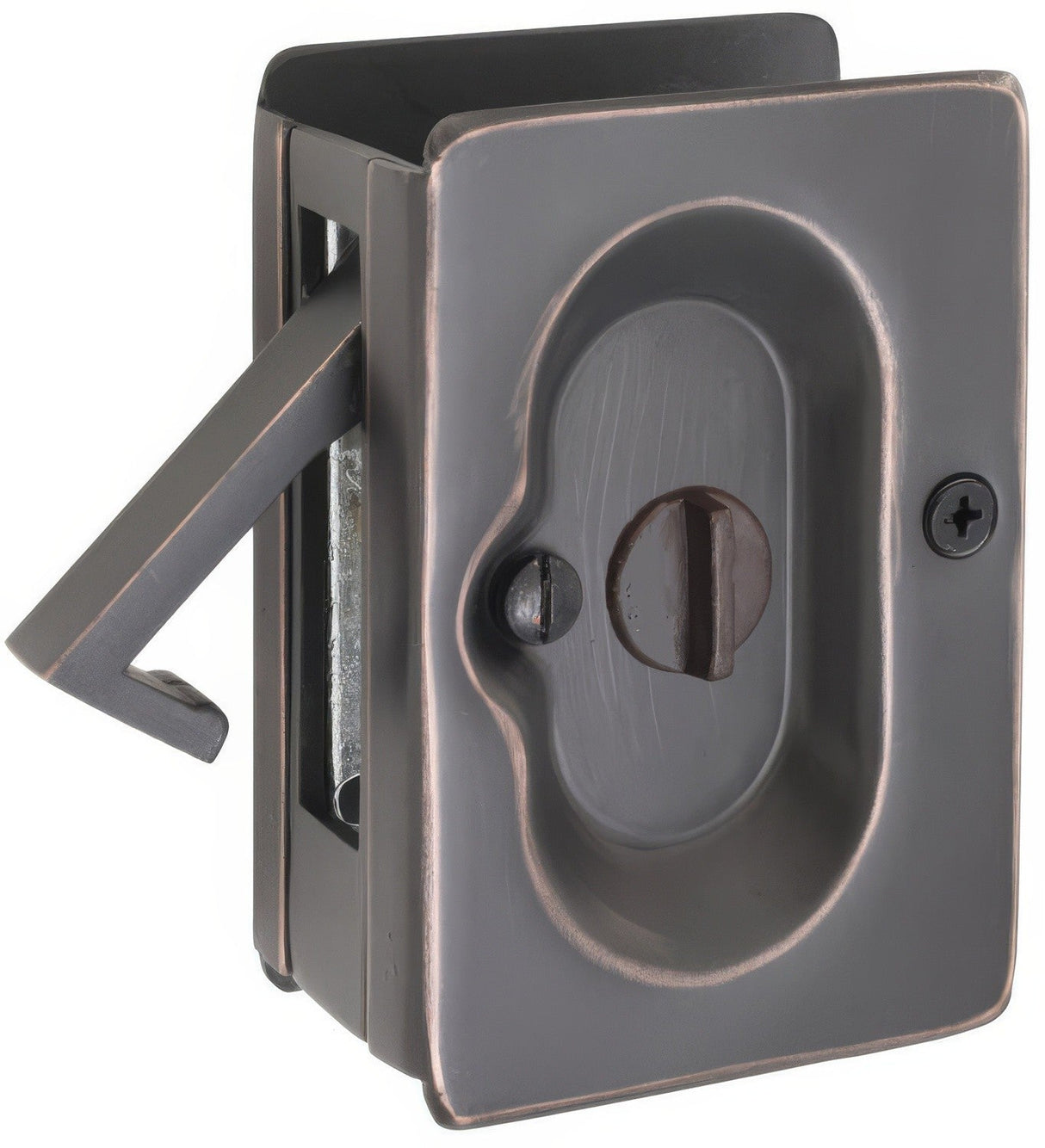 Emtek 2102US10B oil rubbed bronze privacy pocket door lock