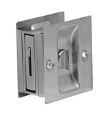 Emtek 2102US14 bright nickel privacy pocket door lock