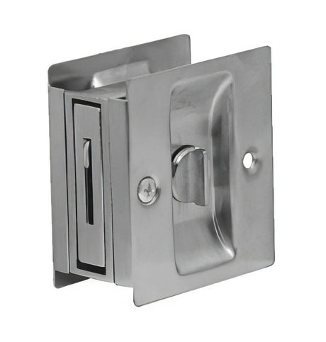 Emtek 2102US14 bright nickel privacy pocket door lock