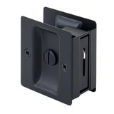 Emtek 2102US19 flat black privacy pocket door lock
