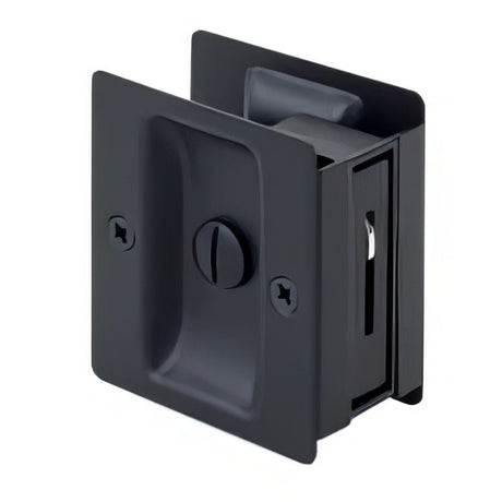Emtek 2102US19 flat black privacy pocket door lock