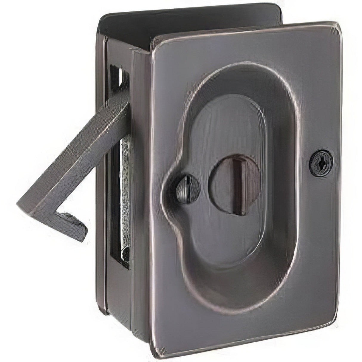 Emtek 2102US7 Brass Modern, Classic Brass, Designer Brass, Lost Wax / Tuscany Bronze, Sandcast Bronze privacy pocket door loc