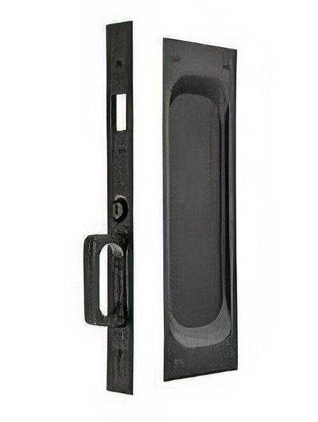 Emtek 2105US10B138 Brass Modern, Classic Brass, Designer Brass, Lost Wax / Tuscany Bronze, Sandcast Bronze pocket door lock, 