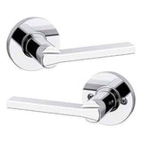 Kwikset 407CSLRDT Light Commercial Casey Lever Round Rose Passage Door Lock in Satin Nickel
