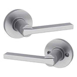 Kwikset 407CSLRDT Light Commercial Casey Lever Round Rose Passage Door Lock in Bright Chrome