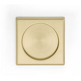 Emtek 2136US4 satin brass tubular lock with edge pull