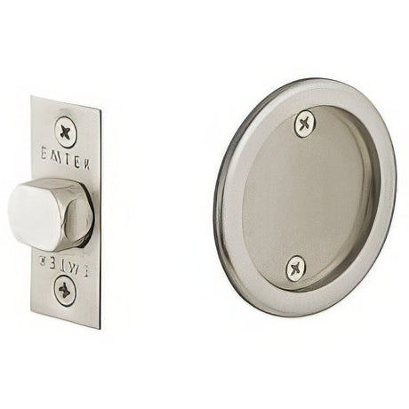 Emtek 2144US15 satin nickel passage pocket door lock