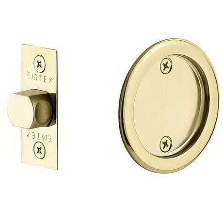 Emtek 2144US3NL unlacquered brass passage pocket door lock