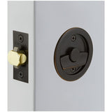 Emtek 2145US10B privacy pocket door lock, additional view