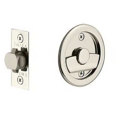 Emtek 2145US14 polished nickel privacy pocket door lock