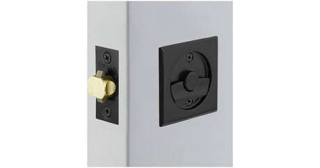 Emtek 2145US19 flat black privacy pocket door lock