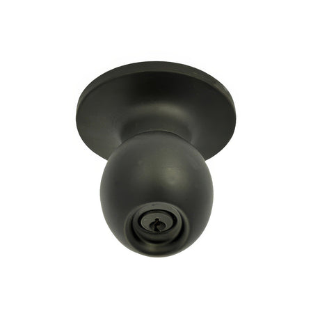 Better Home Products 21544BLK matte black keyed entry door knob