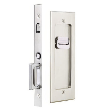 Emtek 2154US14138 polished nickel lifetime passage pocket door lock