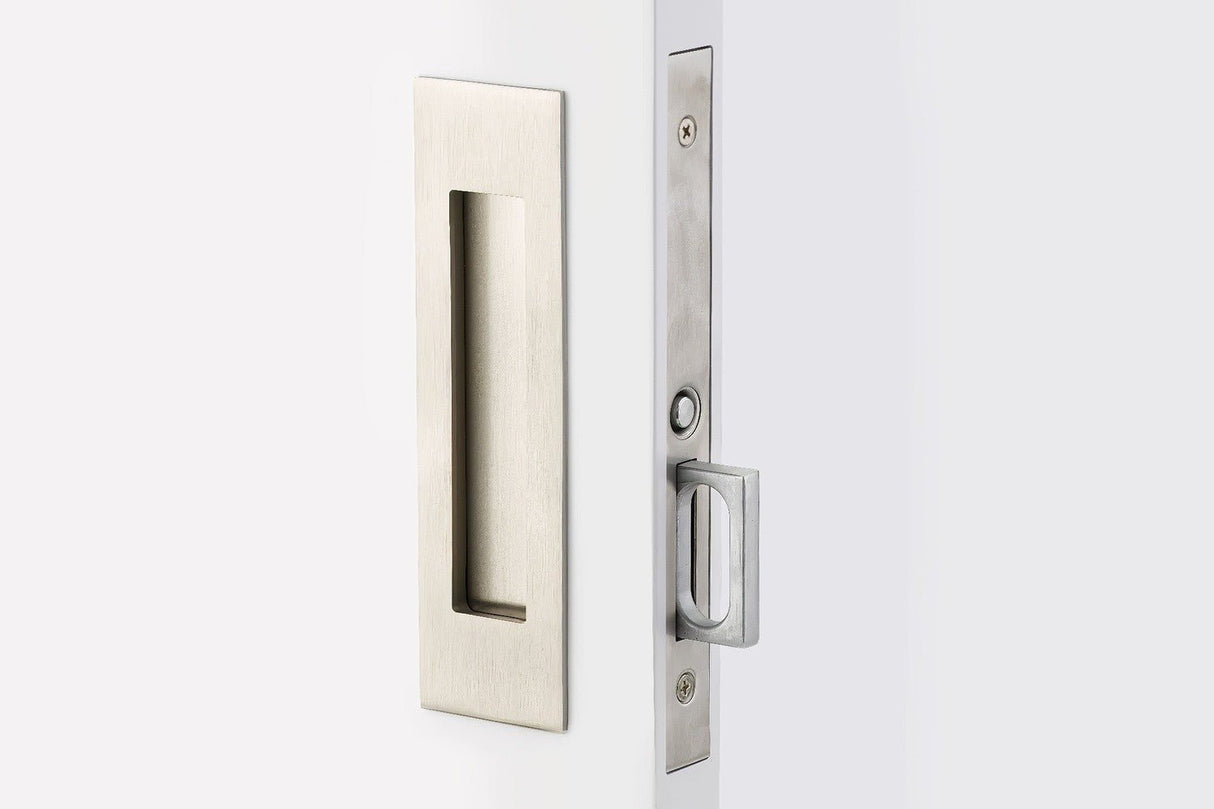 Emtek 2154US15138 passage pocket door lock in satin stainless, additional view