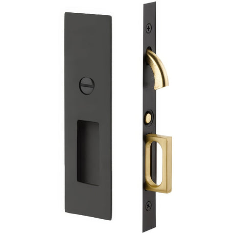 Emtek 2155US19138 flat black passage pocket door lock