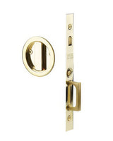Emtek 2174US4138 satin brass passage pocket door lock