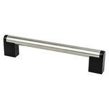 Berenson Studio Remix 160mm Center to Center Cabinet Pull in Brushed Nickel and Matte Black