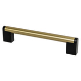 Berenson Studio Remix 160mm Center to Center Cabinet Pull in Modern Brushed Gold and Matte Black