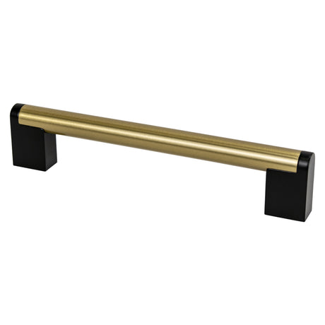 Berenson Studio Remix 160mm Center to Center Cabinet Pull in Modern Brushed Gold and Matte Black