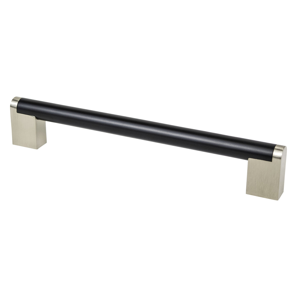 Berenson Studio Remix 192mm Center to Center Cabinet Pull in Matte Black and Brushed Nickel