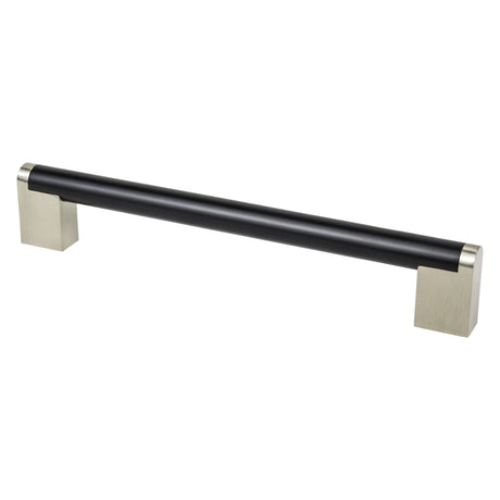 Berenson Studio Remix 192mm Center to Center Cabinet Pull in Matte Black and Brushed Nickel