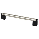 Berenson Studio Remix 192mm Center to Center Cabinet Pull in Brushed Nickel and Matte Black