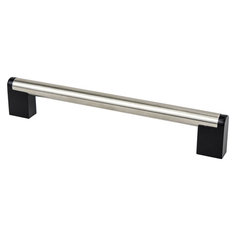 Berenson Studio Remix 192mm Center to Center Cabinet Pull in Brushed Nickel and Matte Black