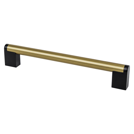 Berenson Studio Remix 192mm Center to Center Cabinet Pull in Modern Brushed Gold and Matte Black