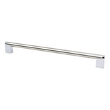 Berenson Studio Remix 12" Center to Center Appliance Pull in Brushed Nickel and Polished Chrome