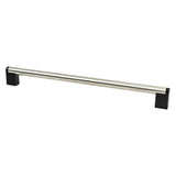 Berenson Studio Remix 12" Center to Center Appliance Pull in Brushed Nickel and Matte Black