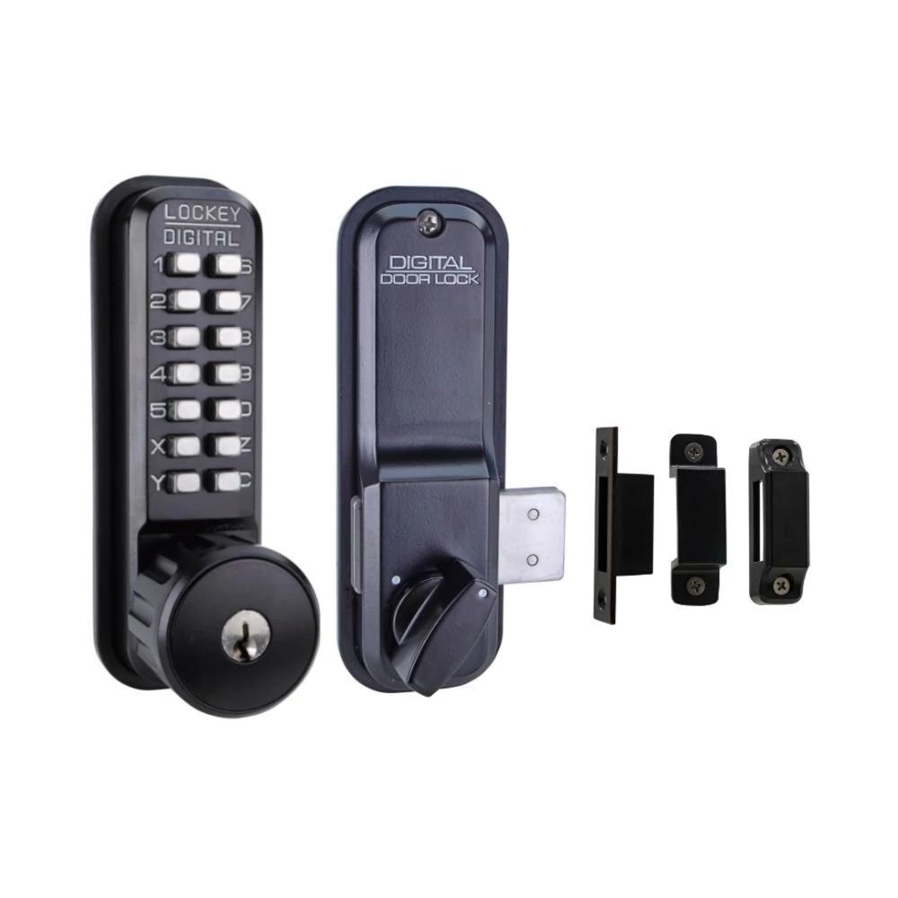 Lockey 2200JBMGKO jet black mechanical pushbutton locksets