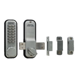 Lockey 2200SCMG satin chrome mechanical pushbutton locksets