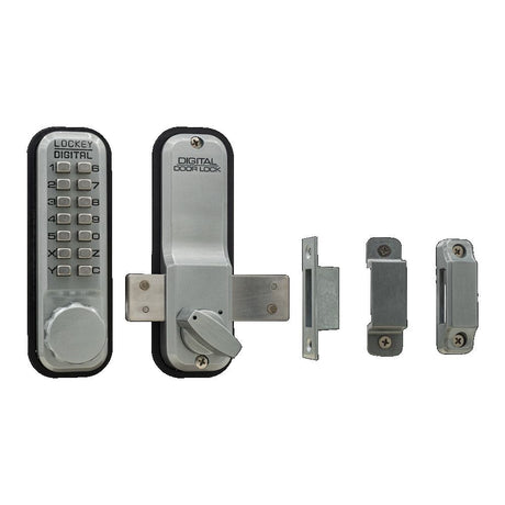 Lockey 2200SCMG satin chrome mechanical pushbutton locksets