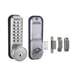 Lockey 2200SNKA satin nickel mechanical pushbutton locksets