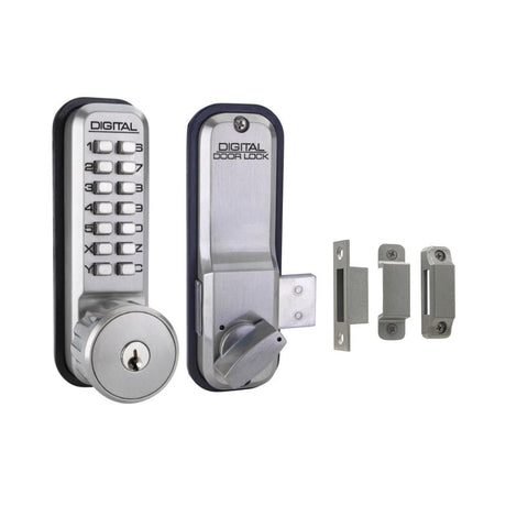 Lockey 2200SNKA satin nickel mechanical pushbutton locksets