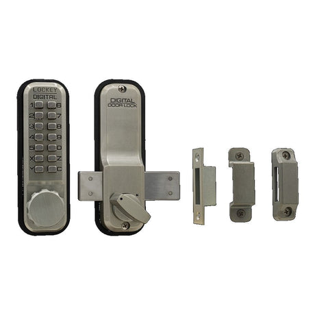 Lockey 2200SN satin nickel mechanical pushbutton locksets