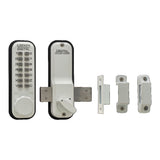 Lockey 2200WH white mechanical pushbutton locksets