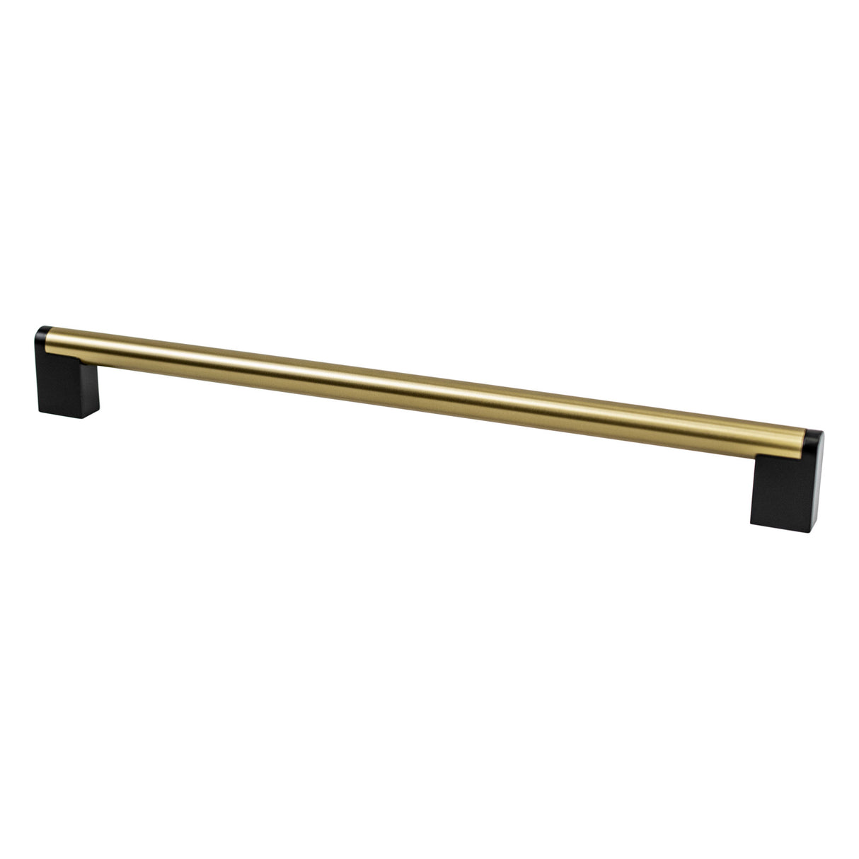 Berenson Studio Remix 12" Center to Center Appliance Pull in Modern Brushed Gold and Matte Black