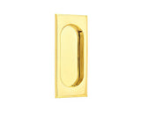 Emtek 2201US4 satin brass sliding door pull