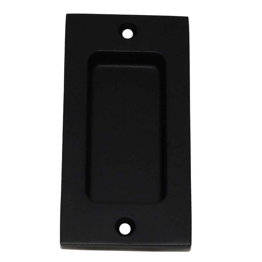 Emtek Modern Rectangular 2" x 4" Flush Pull in Flat Black Bronze