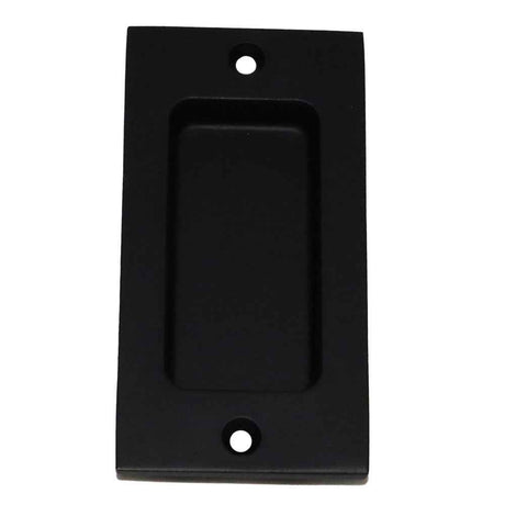Emtek Modern Rectangular 2" x 4" Flush Pull in Flat Black Bronze