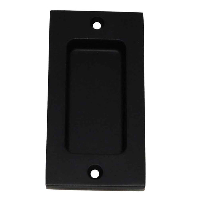 Emtek Modern Rectangular 2" x 4" Flush Pull in Flat Black Bronze