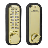 Lockey 2210BB bright brass mechanical pushbutton locksets